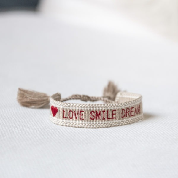 Bracelet Love Smile Dream Risette and Co en collaboration avec 23 Mai _ 2